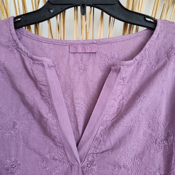 CP SHADES Eyelet Tunic Top Lagenlook - Picture 2 of 8